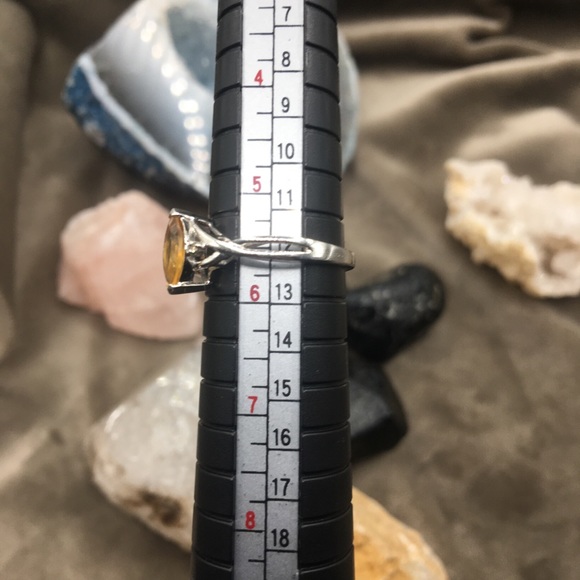 10k white gold citrine ring - Picture 14 of 15